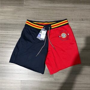 Tommy Hilfiger Navy and Red Shorts